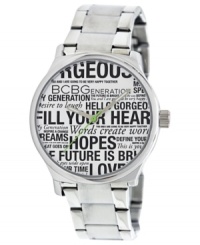 Keep words of wisdom at your fingertips with this BCBGeneration watch. Keep words of wisdom at your fingertips with this BCBGeneration watch.