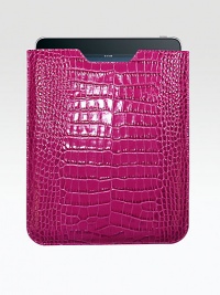 Secure and protect your first-generation iPad within this croco-embossed leather case, thoughtfully designed with shammy-cloth lining to securely hold the unit in place. Accommodates all iPad models Leather 8½W X 10H Made in USA Secure and protect your first-generation iPad within this croco-embossed leather case, thoughtfully designed with shammy-cloth lining to securely hold the unit in place. Accommodates all iPad models Leather 8½W X 10H Made in USA