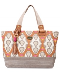 Inspired by the past while feeling fresh and modern, this vintage print shopper from Fossil is an everyday essential. With the heritage logo plate, signature brass-tone hardware and brushed leather trim, it's easy to see why this design is so exceptional. Inspired by the past while feeling fresh and modern, this vintage print shopper from Fossil is an everyday essential. With the heritage logo plate, signature brass-tone hardware and brushed leather trim, it's easy to see why this design is so exceptional.