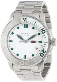 Gucci Men's YA126232 G-Timeless Dive White Dial Steel Bracelet Watch Gucci Men's YA126232 G-Timeless Dive White Dial Steel Bracelet Watch