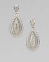 EXCLUSIVELY AT SAKS. An enchanting style featuring a cateye-shaped drop accented with brilliant pavé crystals. CrystalsRhodium-plated brassDrop, about 1½Post backImported 