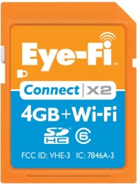 Eye-Fi 4 GB Connect X2 SDHC Class 6 Wireless Flash Memory Card (EYE-FI-4CN-FF) Eye-Fi 4 GB Connect X2 SDHC Class 6 Wireless Flash Memory Card (EYE-FI-4CN-FF)