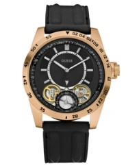 A complex timepiece from GUESS built with simple sophistication. A complex timepiece from GUESS built with simple sophistication.