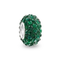 Bling Jewelry Forest Green Silver Swarovski Crystal Bead Pandora Compatible Bling Jewelry Forest Green Silver Swarovski Crystal Bead Pandora Compatible