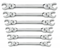 GearWrench 81911 6 Piece Flex Flare Nut Wrench Set Metric GearWrench 81911 6 Piece Flex Flare Nut Wrench Set Metric