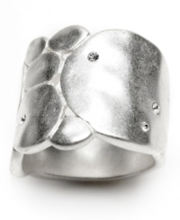 A dynamic look by Kenneth Cole New York. This chic ring features tiny crystal accents set in silvertone mixed metal. Size 7.5 A dynamic look by Kenneth Cole New York. This chic ring features tiny crystal accents set in silvertone mixed metal. Size 7.5
