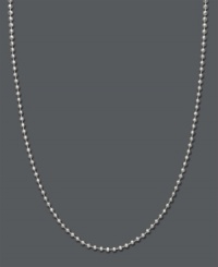 The perfect complement to your favorite pendant -- this style is chic enough to be worn alone, too. Giani Bernini necklace features a shot bead chain in sterling silver. Approximate length: 18 inches. The perfect complement to your favorite pendant -- this style is chic enough to be worn alone, too. Giani Bernini necklace features a shot bead chain in sterling silver. Approximate length: 18 inches.