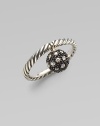 From the David Yurman Element Collection. Signature cable twisted band with diamond pavé ball.Diamond, 0.26 tcw Sterling silver Black rhodium Width, about 8mm Imported Additional Information Women's Ring Size Guide 