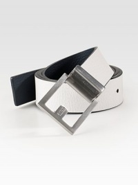 A wardrobe essential, handsomely crafted in fine leather with silvertone buckle.LeatherAbout 1¼ wideImported A wardrobe essential, handsomely crafted in fine leather with silvertone buckle.LeatherAbout 1¼ wideImported