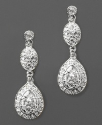 Nostalgic glamour meets modern style with these Givenchy earrings featuring crystal accents set in rhodium-plated mixed metal. Approximate drop: 1-1/2 inches. Nostalgic glamour meets modern style with these Givenchy earrings featuring crystal accents set in rhodium-plated mixed metal. Approximate drop: 1-1/2 inches.