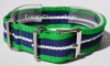 Timex T7B890 Weekender 20mm Green/Blue/White Nylon Slip-Thru Watch Strap