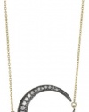 Mizuki 14k Diamond Crescent Necklace with Rose Diamond Center, 17
