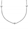 Delicate design with a touch of sparkle. Arabella's pretty necklace is set in sterling silver with eleven round-cut Swarovski zirconia stations (4-9/10 ct. t.w.). Approximate length: 36 inches.