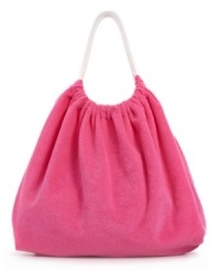 Head back to the beach in style! Roomy, colorful and cozy, this terry cloth tote from Echo is the perfect place to store everything you need for a trip to the sand. Head back to the beach in style! Roomy, colorful and cozy, this terry cloth tote from Echo is the perfect place to store everything you need for a trip to the sand.