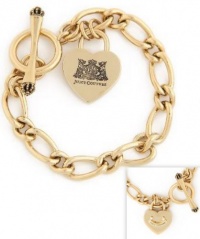 Juicy Couture Gold Plated Starter Charm Bracelet w Heart Padlock Charm YJRU5208 Juicy Couture Gold Plated Starter Charm Bracelet w Heart Padlock Charm YJRU5208