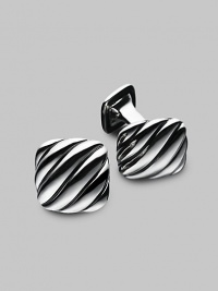 A special touch with a sculpted edge in cable-texture silver. About ¾ square Imported A special touch with a sculpted edge in cable-texture silver. About ¾ square Imported