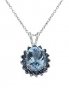 Effy Jewlery 14K White Gold Blue Topaz Pendant, 2.84 TCW