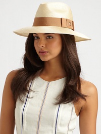 A lightweight style with supple, grosgrain trim and GG metal detail. StrawGrosgrain trimBrim, about 3¼Made in Italy A lightweight style with supple, grosgrain trim and GG metal detail. StrawGrosgrain trimBrim, about 3¼Made in Italy