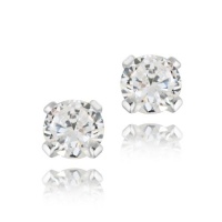 Sterling Silver 1/5ct CZ Stud Earrings, 3mm Sterling Silver 1/5ct CZ Stud Earrings, 3mm