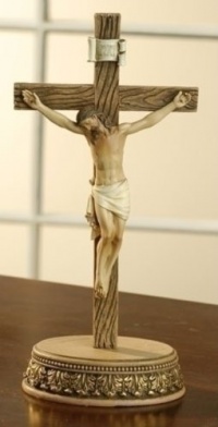 Standing Wooden Wall or Desk Wood Crucifix Cross Jesus Christ Catholic Standing Wooden Wall or Desk Wood Crucifix Cross Jesus Christ Catholic