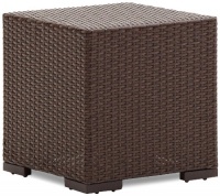 Strathwood Griffen All-Weather Wicker Side Table, Dark Brown Strathwood Griffen All-Weather Wicker Side Table, Dark Brown
