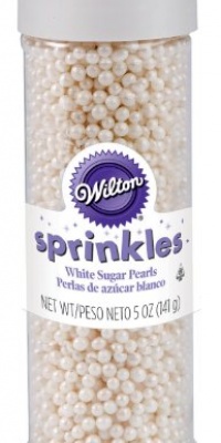 Wilton Sugar Pearls, White, 5 Oz Wilton Sugar Pearls, White, 5 Oz