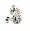 Classy, Dainty Winchester .40 S&W Nickel Bullet Head Stud Earrings with Swarovski Crystals