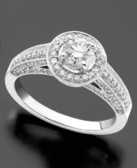 Make this celebration extra special. 14k white gold engagement ring with round-cut diamond (1 ct. t.w.). Make this celebration extra special. 14k white gold engagement ring with round-cut diamond (1 ct. t.w.).