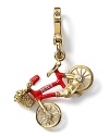 Pedal pushers will fall for this sweet bicycle charm from Juicy Couture. It's moving parts and colorful flower basket make it heirloom worthy.