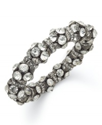 Stack on endless sparkle with this Charter Club bracelet. Clusters of glass stones create a shimmering foundation for the perfect outfit. Crafted in hematite tone mixed metal. Approximate length: 7-1/2 inches. Stack on endless sparkle with this Charter Club bracelet. Clusters of glass stones create a shimmering foundation for the perfect outfit. Crafted in hematite tone mixed metal. Approximate length: 7-1/2 inches.