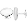Dolan Bullock Sterling Silver Polished Oval Cuff Links