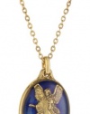 The Vatican Library Collection Oval Blue Angel Pendant Necklace