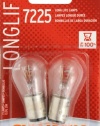 Sylvania 7225 LL Long Life Miniature Lamp, (Pack of 2)