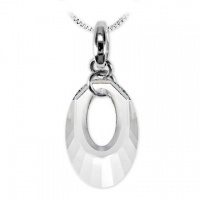 Ashley Arthur Crystal Vue .925 Silver 20mm White Helios Pendant Polished Bale Made with Swarovski El Ashley Arthur Crystal Vue .925 Silver 20mm White Helios Pendant Polished Bale Made with Swarovski El