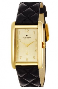 Kate Spade New York Women's 1YRU0120 Large Quilted Black Cooper Strap Watch Kate Spade New York Women's 1YRU0120 Large Quilted Black Cooper Strap Watch