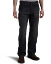 Calvin Klein Mens Tinted Dark Indigo Relaxed Straight Leg Jean