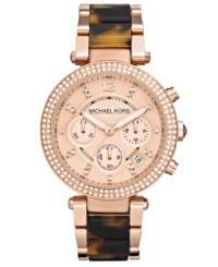 Michael Kors pulls out all the stops with the endless elegance of this shimmering Parker collection watch. Michael Kors pulls out all the stops with the endless elegance of this shimmering Parker collection watch.