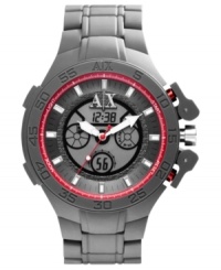 A stylish sport watch from AX Armani Exchange with a versatile analog-digital dial. A stylish sport watch from AX Armani Exchange with a versatile analog-digital dial.