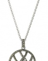 Judith Jack Sterling Silver, Marcasite and Cubic Zirconia Pendant Necklace