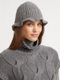 A slightly ruffled brim elevates this soft, hand-crocheted design.70% wool/30% cashmereDry cleanMade in Switzerland A slightly ruffled brim elevates this soft, hand-crocheted design.70% wool/30% cashmereDry cleanMade in Switzerland
