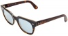 Ray-Ban Meteor 107762 Wayfarer Sunglasses,Gradient Blue & Havana Frame/Crystal Sky Blue Lens,One Size