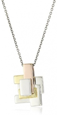 Elizabeth and James Architecture Silver Tri-Color Pendant Necklace, 16-18 Elizabeth and James Architecture Silver Tri-Color Pendant Necklace, 16-18