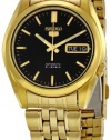 Seiko Men's SNK368 Series 5 Gold Tone Stainless Steel Bracelet Watch