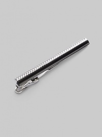 The foundation of sartorial refinement in rhodium-plated metal with fiber-optic glass inlay. Hinge closure Imported The foundation of sartorial refinement in rhodium-plated metal with fiber-optic glass inlay. Hinge closure Imported