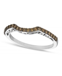 A perfect choice for that special day. Le Vian's wedding band dazzles with a row of round-cut chocolate diamonds (1/4 ct. t.w.). Set in 14k white gold. Size 7. A perfect choice for that special day. Le Vian's wedding band dazzles with a row of round-cut chocolate diamonds (1/4 ct. t.w.). Set in 14k white gold. Size 7.