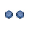 1/2 ct. Blue - I1 Round Brilliant Cut Diamond Earring Studs in 14K White Gold