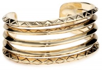 House of Harlow 1960 Gold-Plated Etched Stack Cuff Bracelet House of Harlow 1960 Gold-Plated Etched Stack Cuff Bracelet