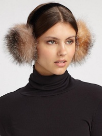 EXCLUSIVELY SAKS. Elegance meets warmth in this exquisite essential. Velvet band Genuine fox fur origin: Finland One size fits most Made in USA EXCLUSIVELY SAKS. Elegance meets warmth in this exquisite essential. Velvet band Genuine fox fur origin: Finland One size fits most Made in USA
