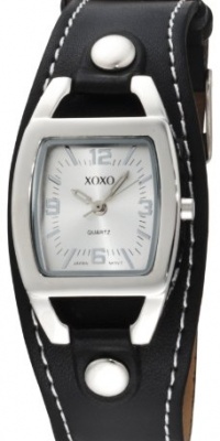 XOXO Women's XO3169 Silver Dial Black Strap Watch XOXO Women's XO3169 Silver Dial Black Strap Watch