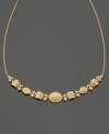 Opt for a look of timeless elegance with this beautiful 14k gold necklace. Approximate length: 16 inches.